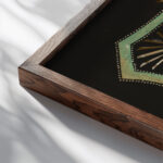 Swirling Pattern ca. 1780 Unknown close up dark wood mockup