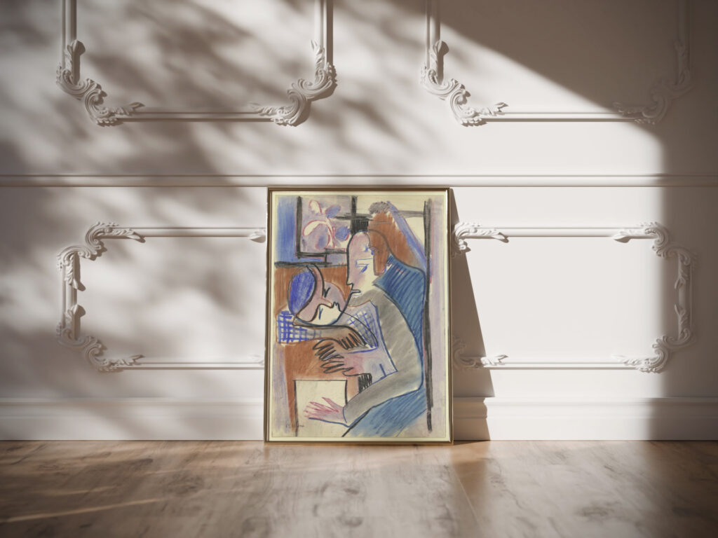 Swiss girl ca 1930 Ernst Ludwig Kirchner video mockup