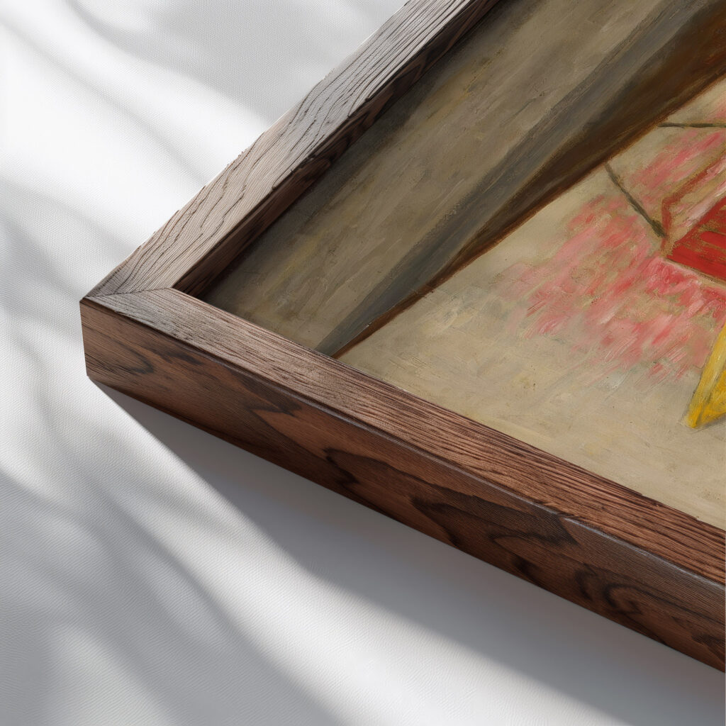 Swordsmen 1931 Tadeusz Makowski close up dark wood mockup