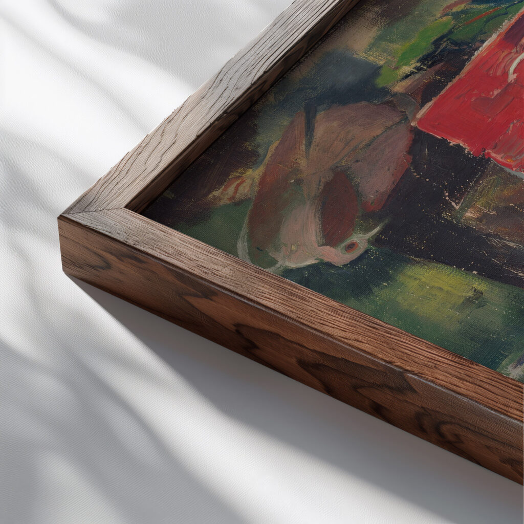 Symbolic Figure of a Man in a Folk Costume 1930 1935 Arnold Peter Weisz Kubincan close up dark wood mockup