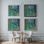 Symphonie in Grun 1940 Oskar Moll framed posters mockup