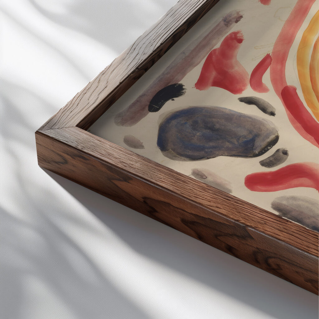 The Artists s Retina  Optical Illusion from the Eye Disease 1930 Edvard Munch close up dark wood mockup