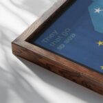 Thou rulest the raging of the sea … Psalms 89 9 1963 Binder topaz close up dark wood mockup