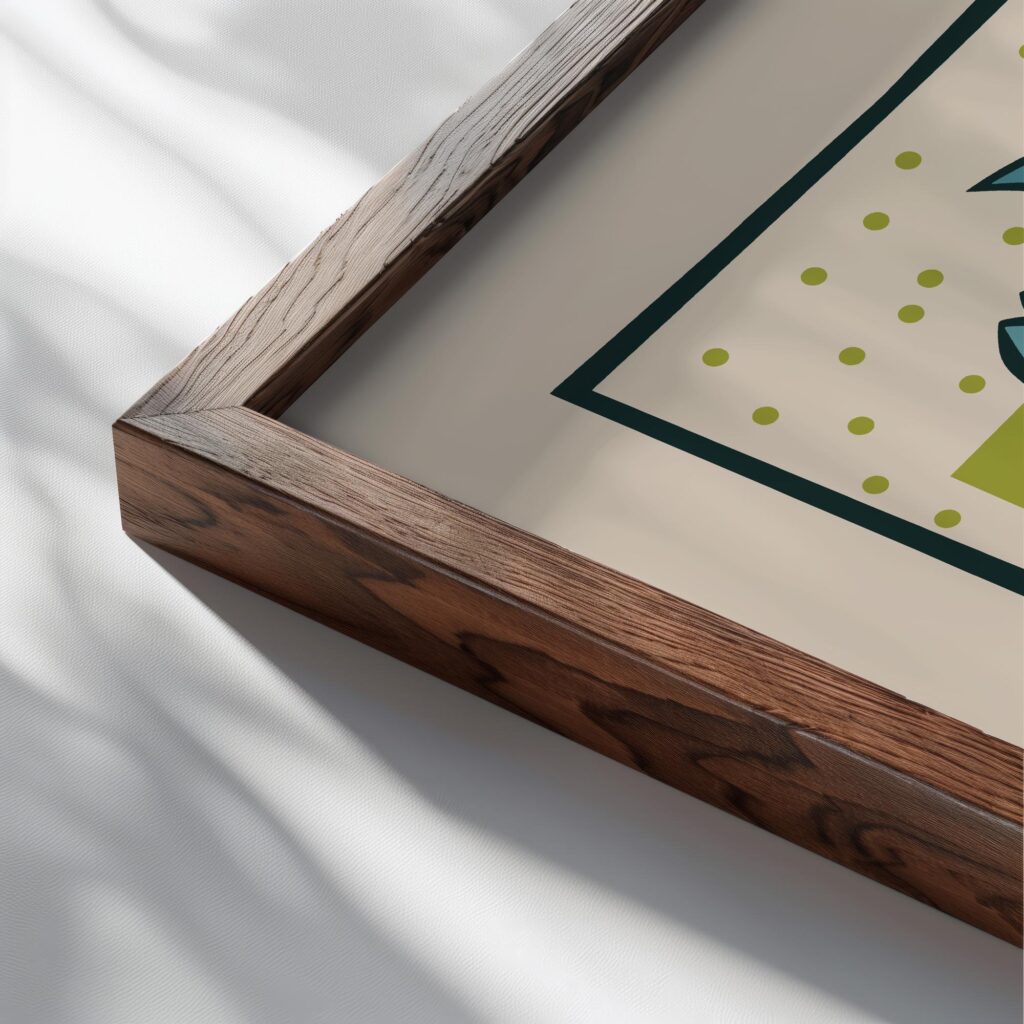 Tulips close up dark wood mockup