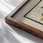 Tulips close up dark wood mockup