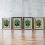 Tulips framed posters mockup