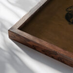 Woman at Prayers 1925 Constant Permeke close up dark wood mockup