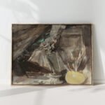 a bust of cardinal leopoldo de medici in the artists studio giovanni boldini high quality print