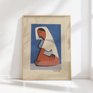 a girl at a table 1936 mikulas galanda high quality print