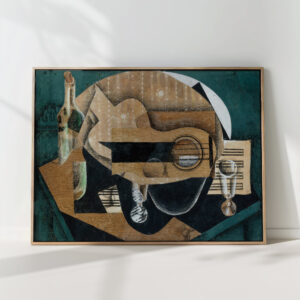 a guitar glasses and a bottle 1913 juan gris high quality print