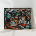 a hillside village circa 1914 bror julius olsson nordfeldt high quality print