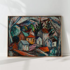 a hillside village circa 1914 bror julius olsson nordfeldt high quality print