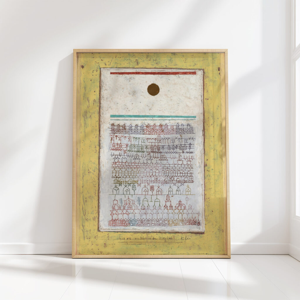 a page from the book of towns 1928 paul klee high quality print
