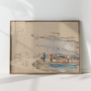 a pool with figures 1839 george chinnery high quality print