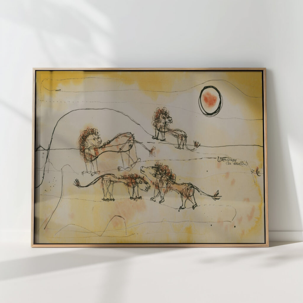 a pride of lions take note 1924 paul klee high quality print
