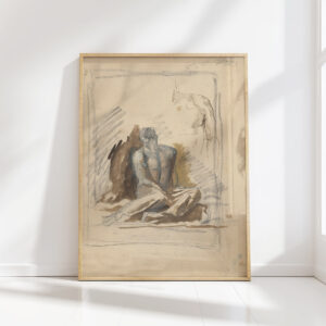 a study of a seated figure of a man 1880 1890 ladislav mednyanszky high quality print