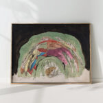 a woman carrying two children in a basket with a musician c 1747 giovanni francesco costa high quality print