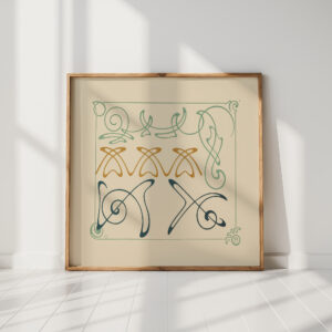 abstract design based on arabesques 2 1900 alphonse mucha high quality print