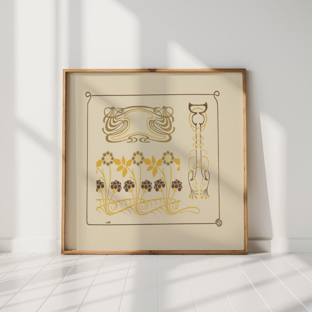 abstract design based on berries and arabesques 1900 maurice pillard verneuil high quality print