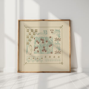 abstract design based on berries and flower buds 1900 maurice pillard verneuil high quality print