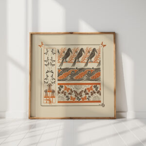 abstract design based on birds fish butterflies dragonflies 1900 maurice pillard verneuil high quality print