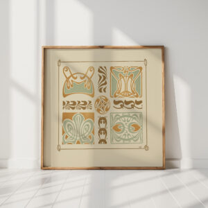 abstract design based on curvilinear shapes 1 1900 maurice pillard verneuil high quality print