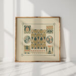 abstract design based on flower buds berries tulips 1900 maurice pillard verneuil high quality print