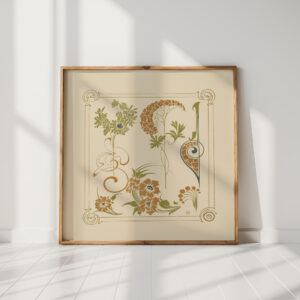 abstract design based on flowers and arabesques 1900 alphonse mucha high quality print