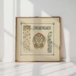 abstract design based on flowers and berries 1900 maurice pillard verneuil high quality print