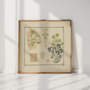 abstract design based on flowers and leaves 1900 george auriol high quality print