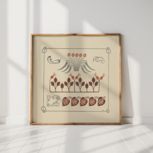 abstract design based on flowers and leaves 1900 maurice pillard verneuil high quality print