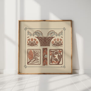 abstract design based on flowers and pinecones 2 1900 maurice pillard verneuil high quality print