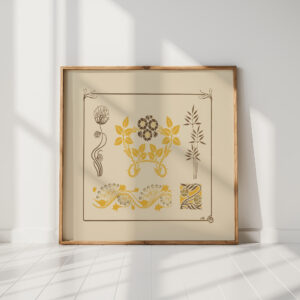 abstract design based on flowers and thorns 1900 maurice pillard verneuil high quality print