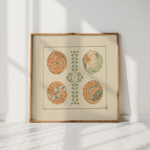 abstract design based on leaf shapes 1900 maurice pillard verneuil high quality print