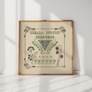 abstract design based on leaves and arabesques 1 1900 maurice pillard verneuil high quality print