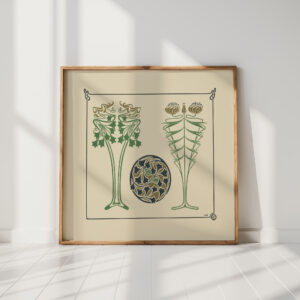 abstract design based on leaves and arabesques 1900 george auriol high quality print