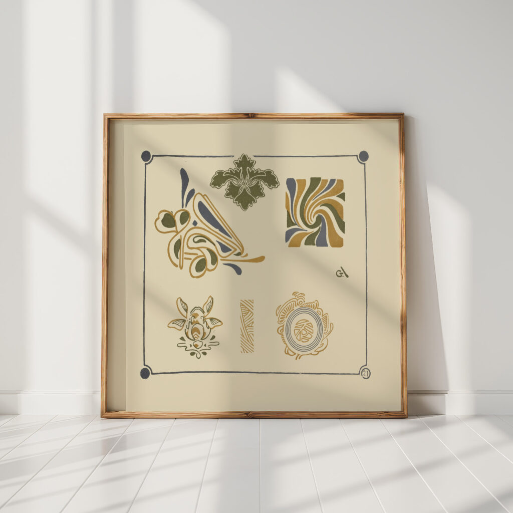 Abstract design based on leaves and arabesques (1900) - George Auriol Abstract design based on leaves and arabesques (1900) - George Auriol