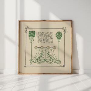 abstract design based on leaves and curvilinear shapes 1900 maurice pillard verneuil high quality print