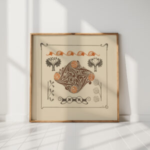 abstract design based on leaves grass and flowers 1900 george auriol high quality print