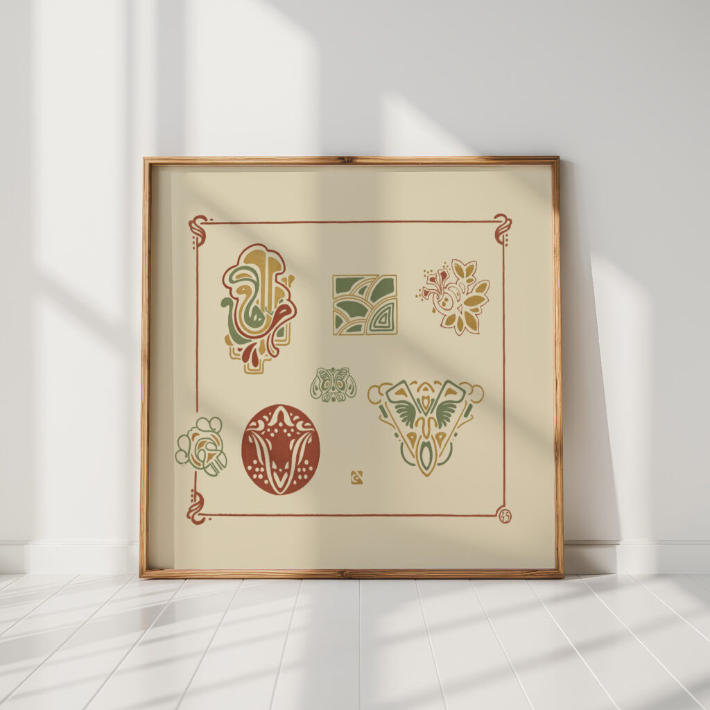 Abstract design based on organic shapes (1900) - George Auriol