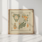 abstract design based on organic shapes 2 1900 george auriol high quality print