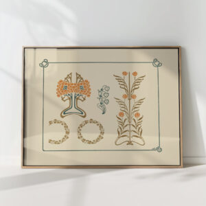 Abstract design based on tiny leaves and berries (1900) - Maurice Pillard Verneuil