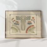 abstract design based on wings and leaf shapes 1900 alphonse mucha high quality print 2