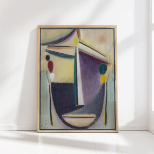 abstract head black yellow purple around 1922 alexej von jawlensky high quality print