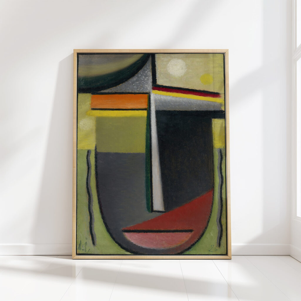 abstract head inner vision green gold 1926 alexej von jawlensky high quality print