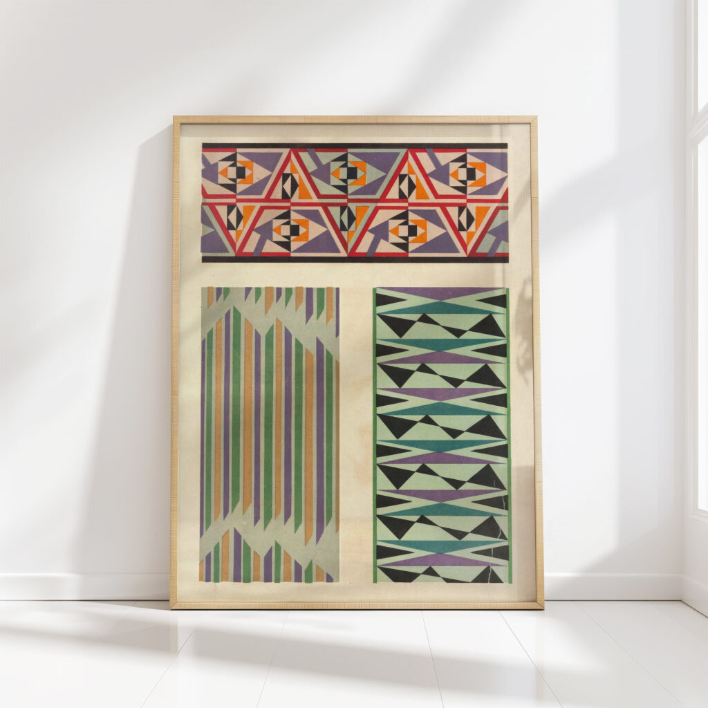 abstract pattern portfolio pl14 1930 mizuki heitaro high quality print