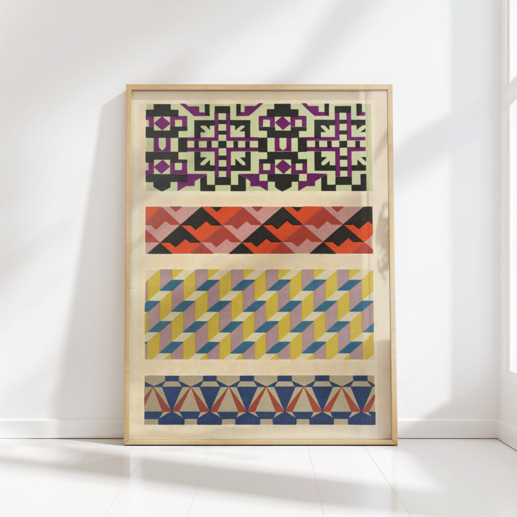 abstract pattern portfolio pl17 1930 mizuki heitaro high quality print