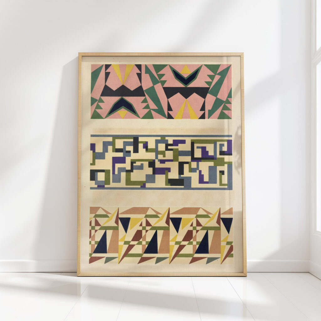 abstract pattern portfolio pl18 1930 mizuki heitaro high quality print