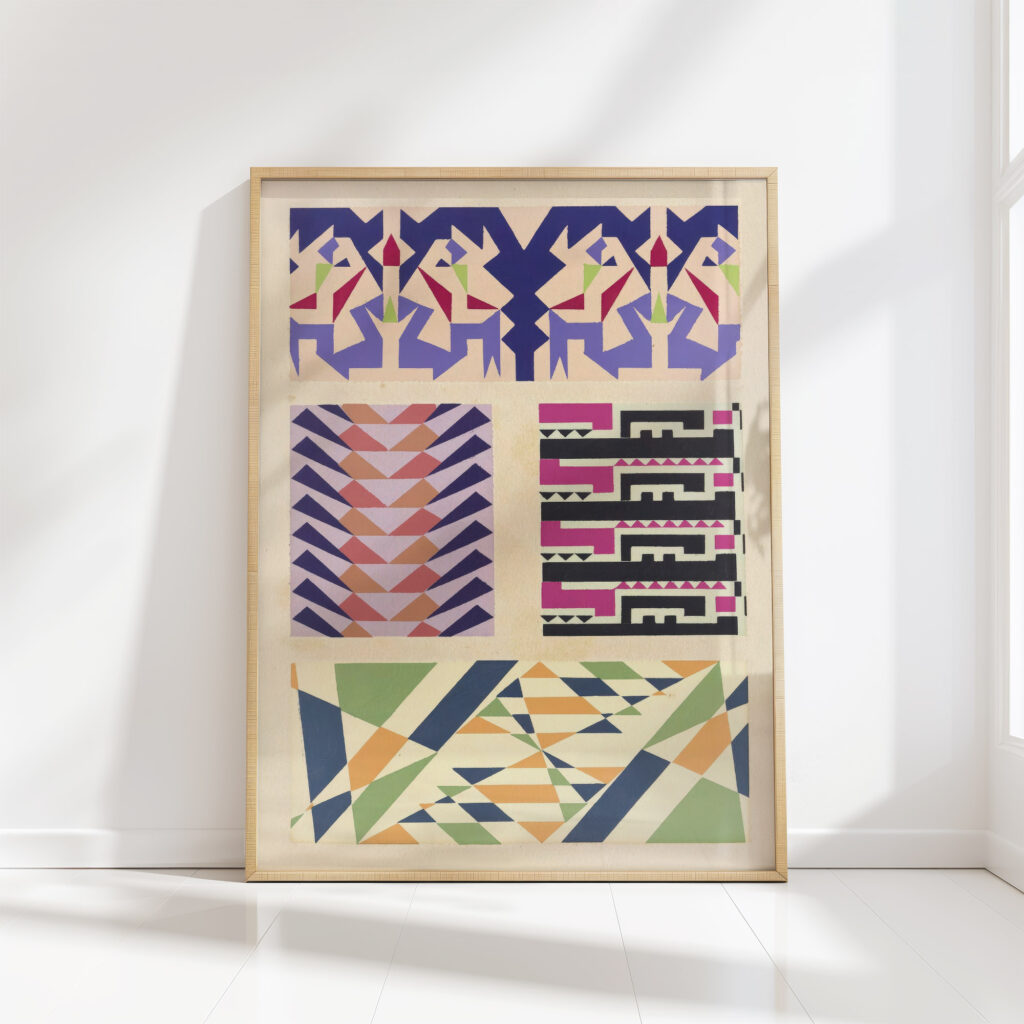 abstract pattern portfolio pl27 1930 mizuki heitaro high quality print