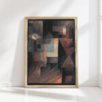 abstract red and green gradation with some cinnabar in vertical format 1921 paul klee high quality print